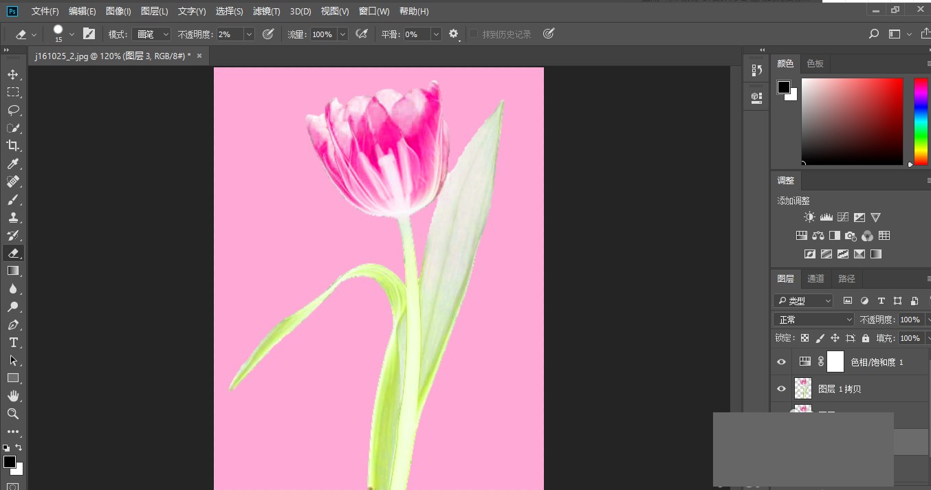 如何用photoshop抠出带有透明效果的花朵?photoshop抠出带有透明效果的花朵的步骤教程截图